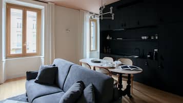 Apartment, 1 Bedroom | Living area | Flat-screen TV