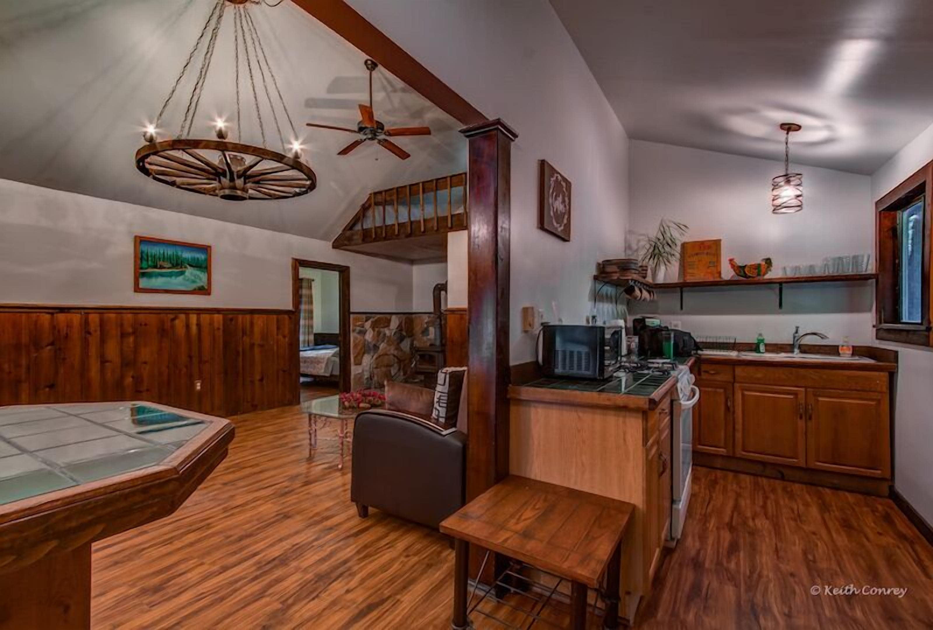 brook cottage (pet friendly) | private kitchen | microwave, coffee/tea maker, toaster