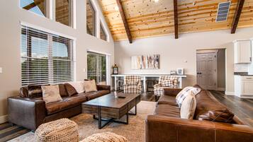 TV connectée, cheminée, jeux vidéo, lecteur de DVD