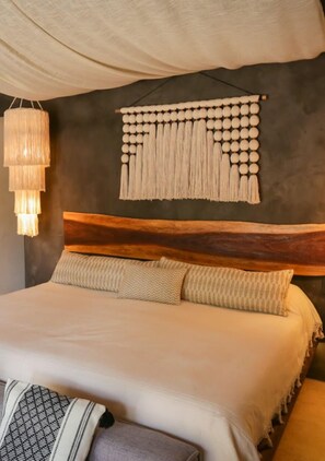 Panoramic Double Room, 1 Queen Bed, Balcony, Garden View | Individually decorated, blackout curtains, free WiFi, bed sheets - Selvatica Eco Hotel (Tulum)