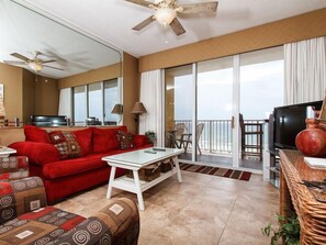 Condo | Living room - Gulf Dunes 508 by Brooks and Shorey Resorts (Fort Walton Beach)