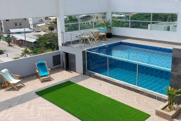 Piscina en la azotea