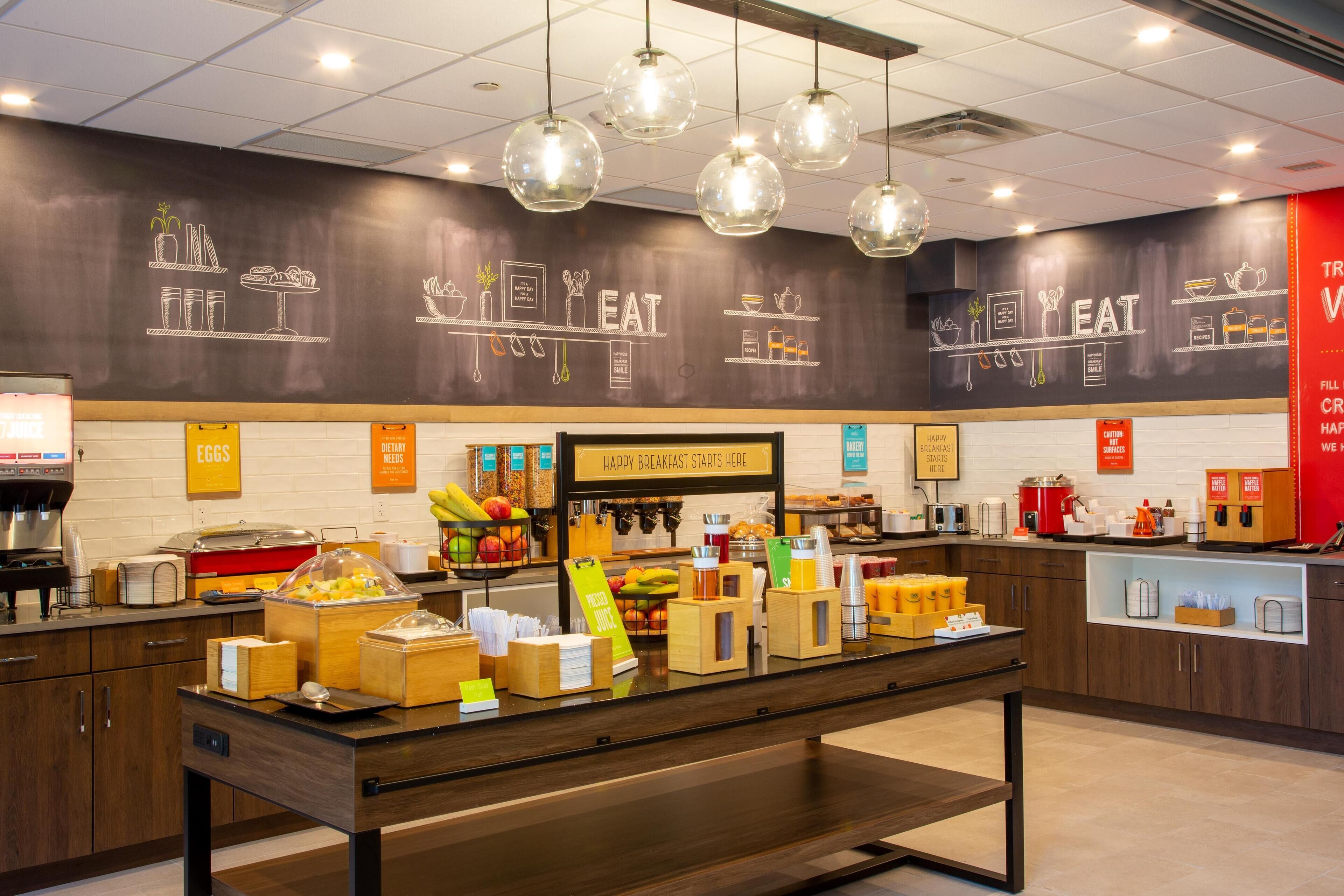 Free daily buffet breakfast