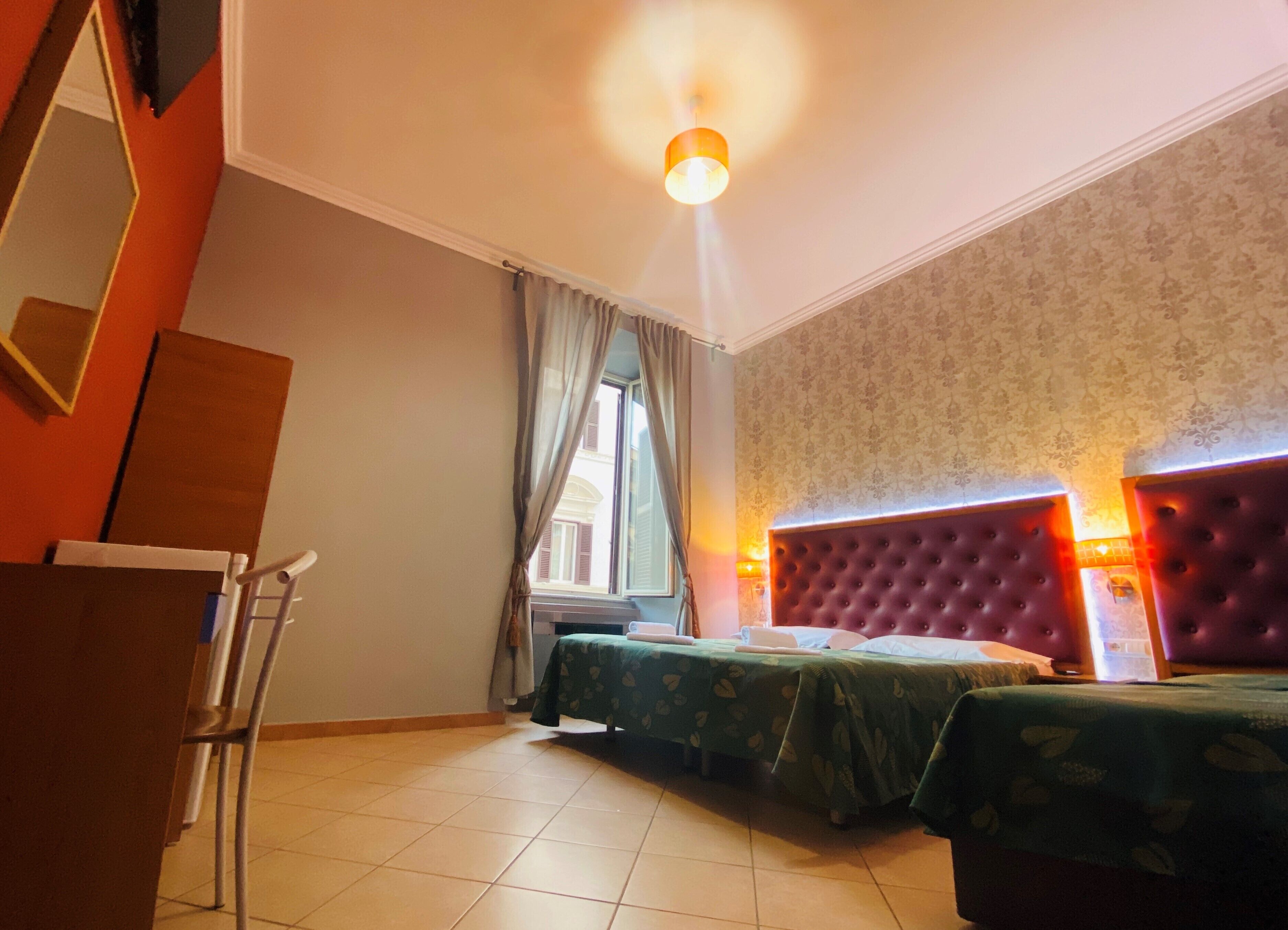 Select Comfort beds, individually decorated, desk, soundproofing