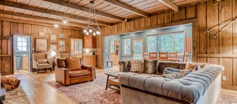 Classic forest cabin on Still Creek with private hot tub & wood fireplace