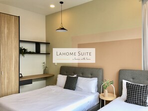 Premium 2Bed 2Bath Family Suite Kuala Lumpur City Center | 1 bedroom, free WiFi, bed sheets