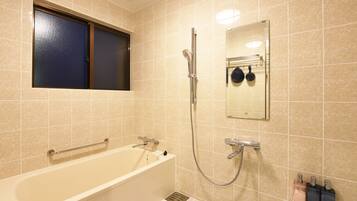 Design House | Bathroom | Combined shower/tub, deep soaking tub, hydromassage showerhead