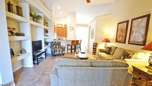 Family Villa, Garden Area | Living room | Flat-screen TV, video game console - Ffv8430ha - Bridgewater Crossing - 4 Bed 3 Baths Villa (Davenport)