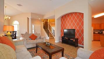 Family Villa, Garden Area | Living room | Flat-screen TV, video game console