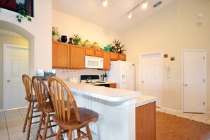 Family Villa, Garden Area | Private kitchen