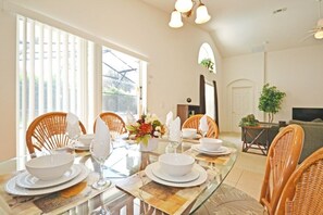 Family Villa, Garden Area | Private kitchen