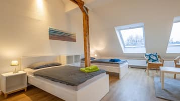 Studio (Wohnung 1) | 2 phòng ngủ, bộ đồ giường kháng dị ứng, bàn