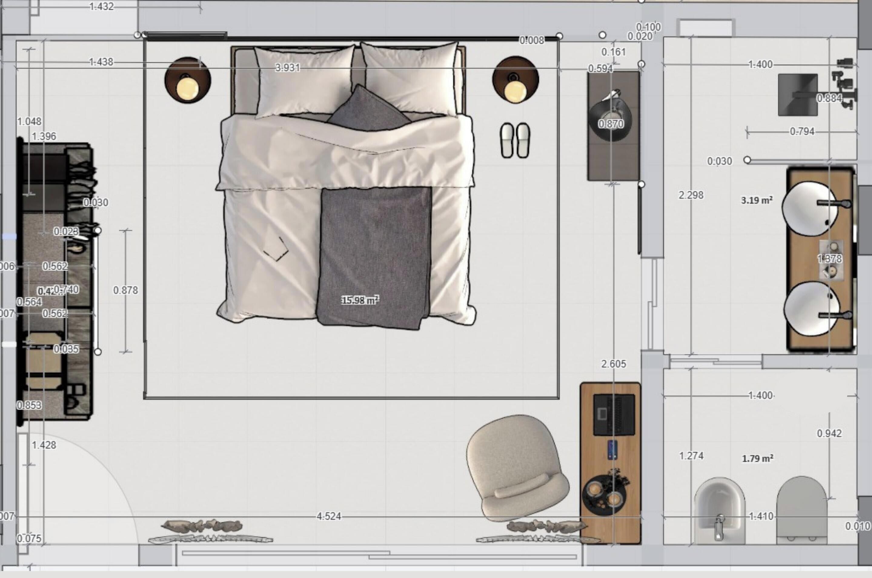 Camera Premium, patio, vista giardino | Piantina