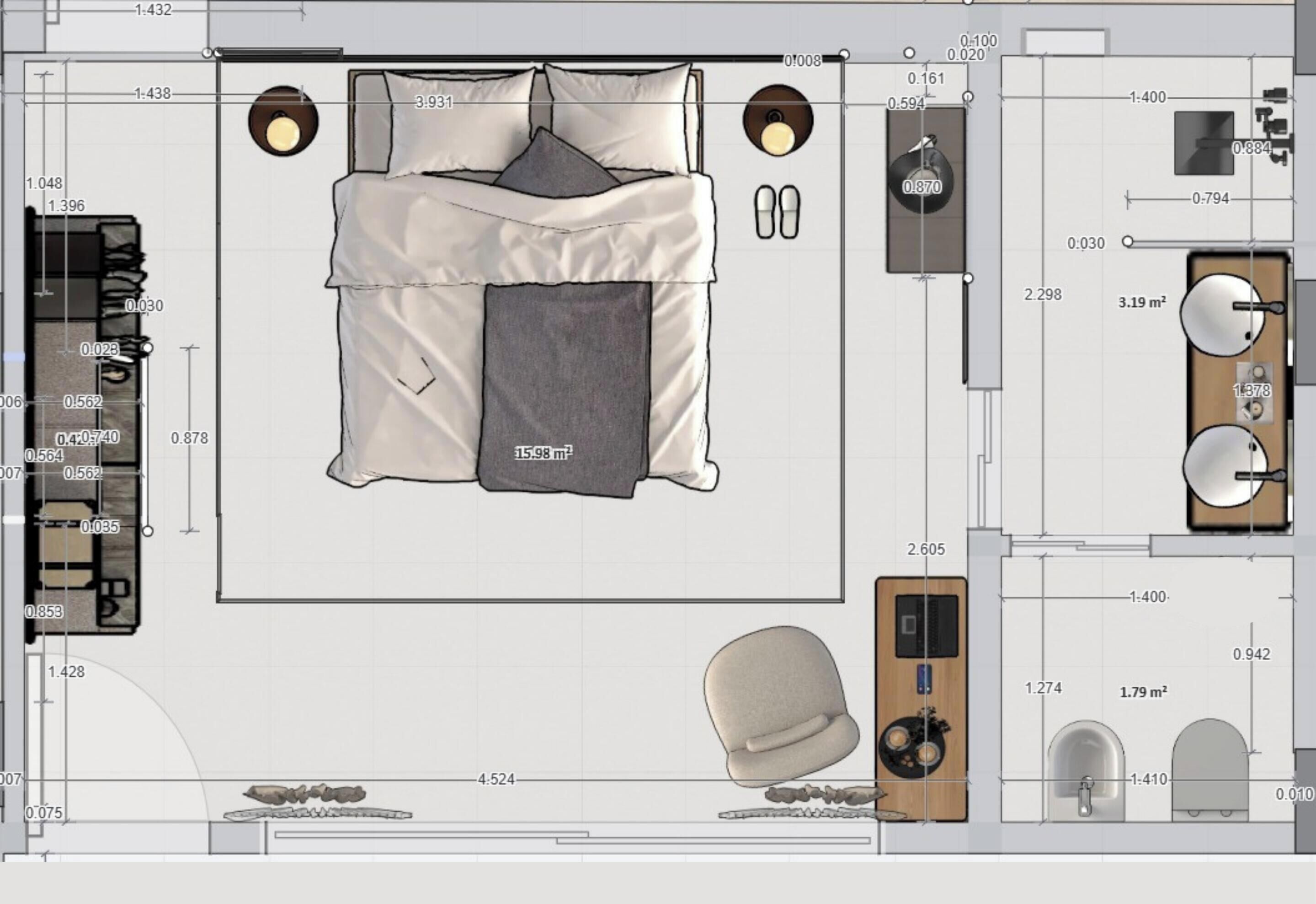 Camera Premium, patio, vista mare parziale | Piantina