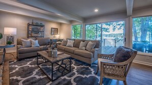 House, Multiple Beds (No Wake Zone) | Living area | 45-inch flat-screen TV with cable channels, TV, Netflix - No Wake Zone (Mooresville)