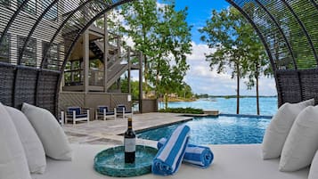 House, Multiple Beds (Lake Norman Getaway) | Pool | A heated pool, sun loungers