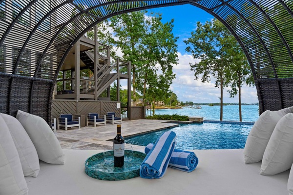 House, Multiple Beds (Lake Norman Getaway) | Pool | A heated pool, sun loungers