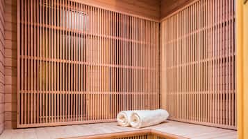 Sauna, hot tub, steam room