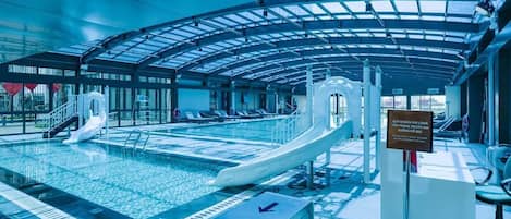 Indoor pool, a heated pool
