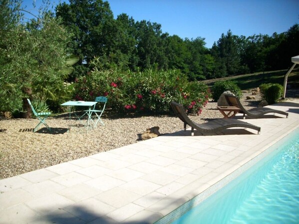 Piscine extérieure, piscine chauffée