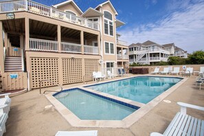 A heated pool - OCEANFRONT, Ocean views, Rec Rm, Private Pool, Hot Tub, PI52, Coco Palms (Corolla)