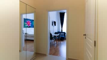 Individually decorated, individually furnished, desk, laptop workspace