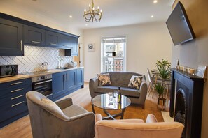 Apartment, 2 Bedrooms | Living room | Smart TV, fireplace - Little Acorn (Whitby)