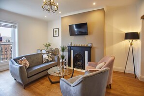 Apartment, 2 Bedrooms | Living room | Smart TV, fireplace - Little Acorn (Whitby)