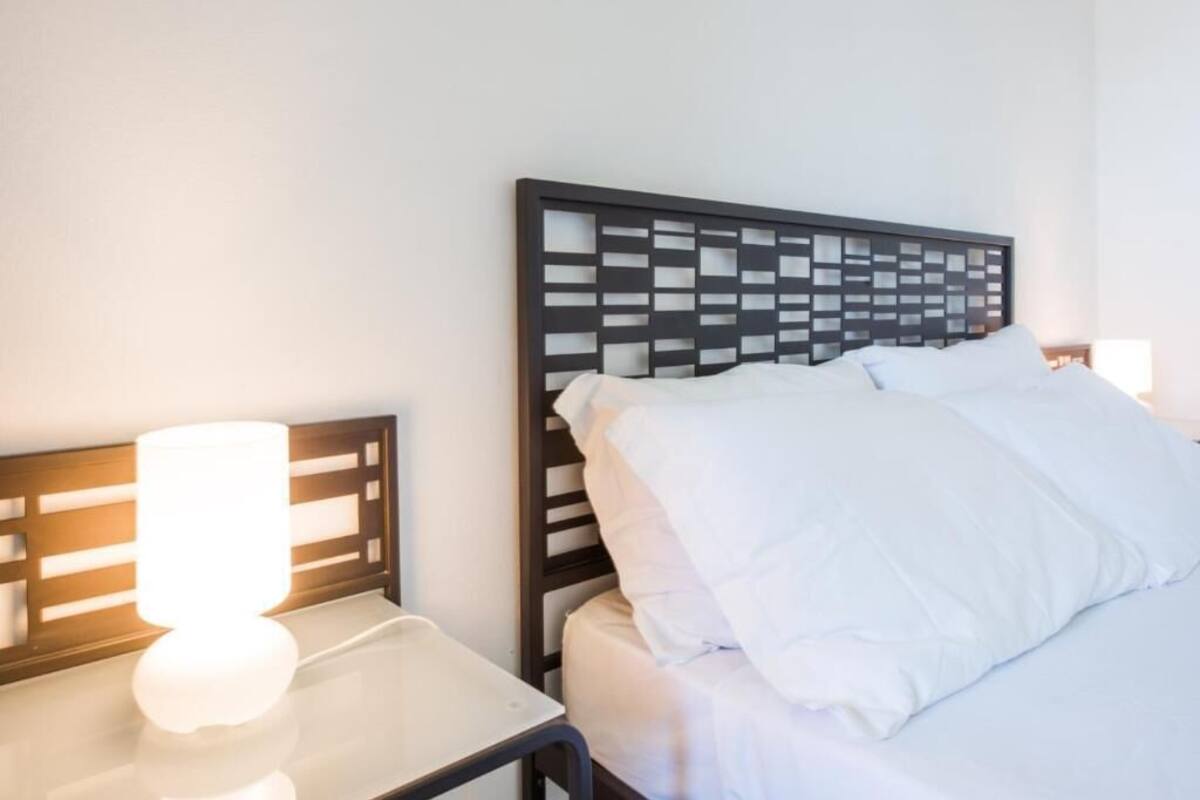 Desk, blackout curtains, free WiFi, bed sheets