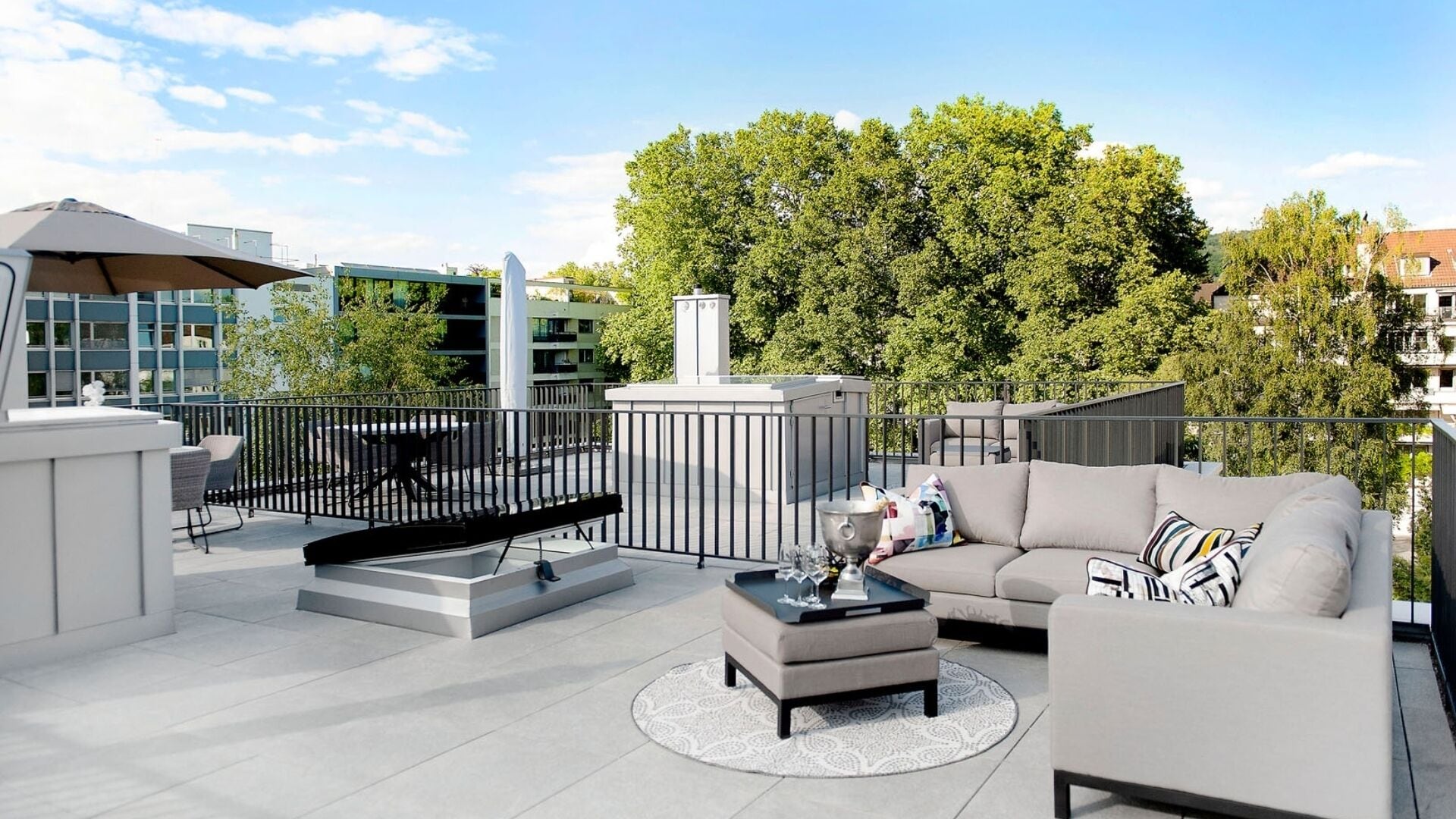 Luxury-Penthouse, 1 King-Bett und Schlafsofa, Terrasse | Terrasse/Patio