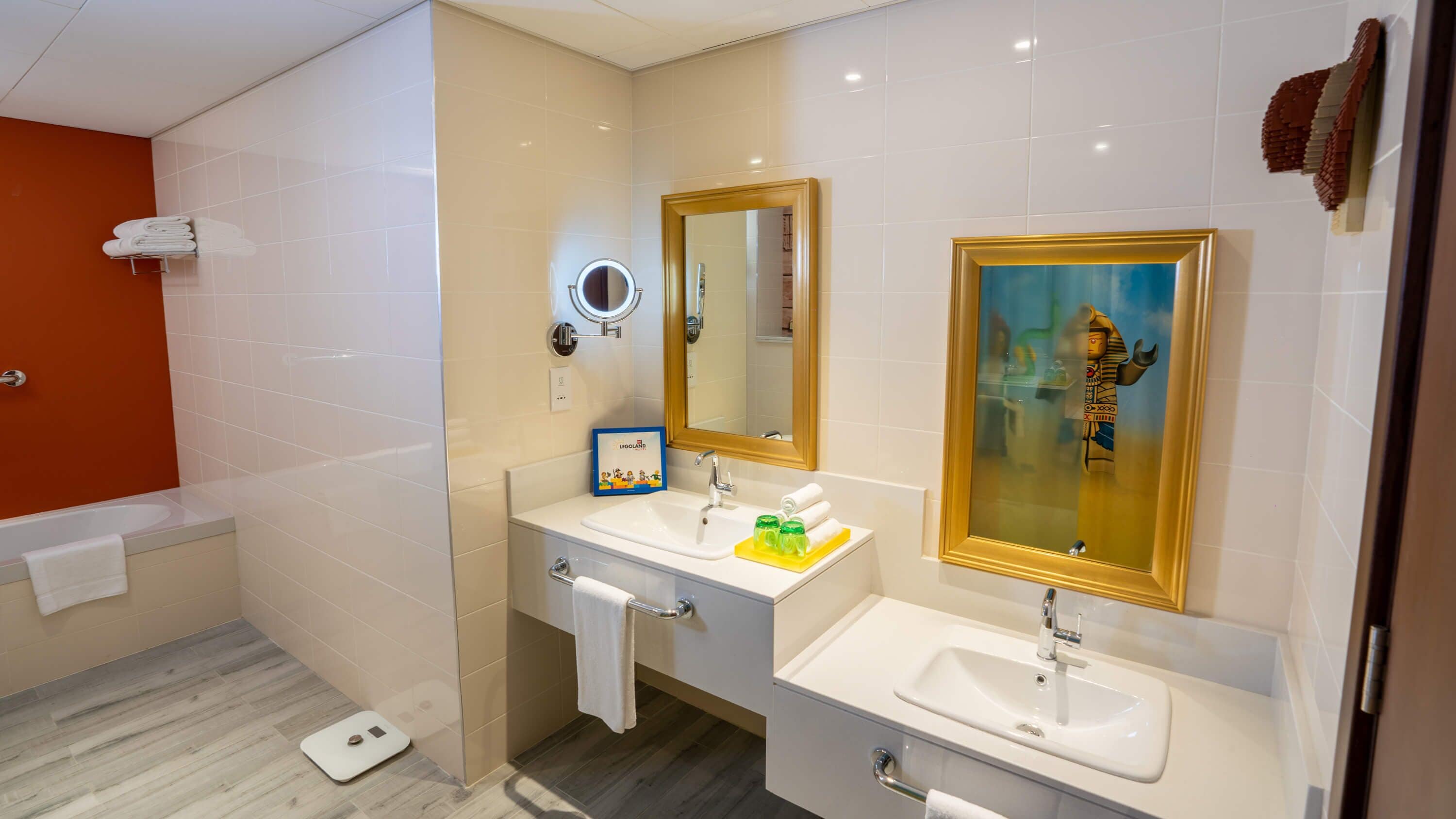 adventure fully themed family suite with park access | bathroom | free toiletries, hair dryer, slippers, towels