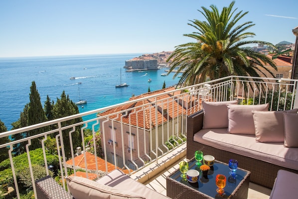 Departamento Confort, vista al mar | Vista del balcón