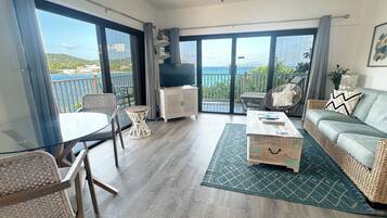 TV, DVD player, stereo