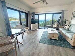 TV, DVD player, stereo - Villa Latitudes - Closest to the Water,  Very Private - Point Pleasant (St. Thomas)