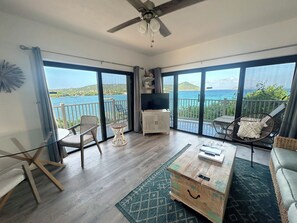 TV, DVD player, stereo - Villa Latitudes - Closest to the Water,  Very Private - Point Pleasant (St. Thomas)