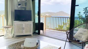 TV, DVD player, stereo