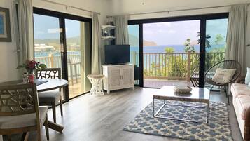 TV, DVD player, stereo