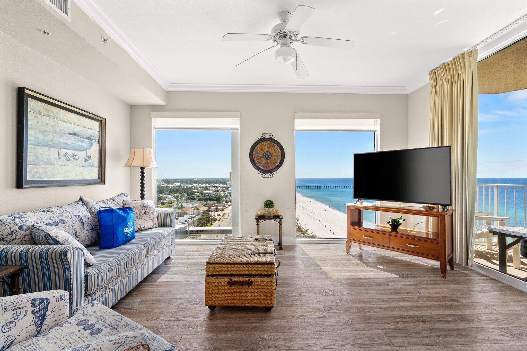 Corner Unit! Wall To Wall Ocean Views! Close To Pier Park!
