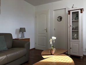 Fernseher, DVD-Player, Bücher