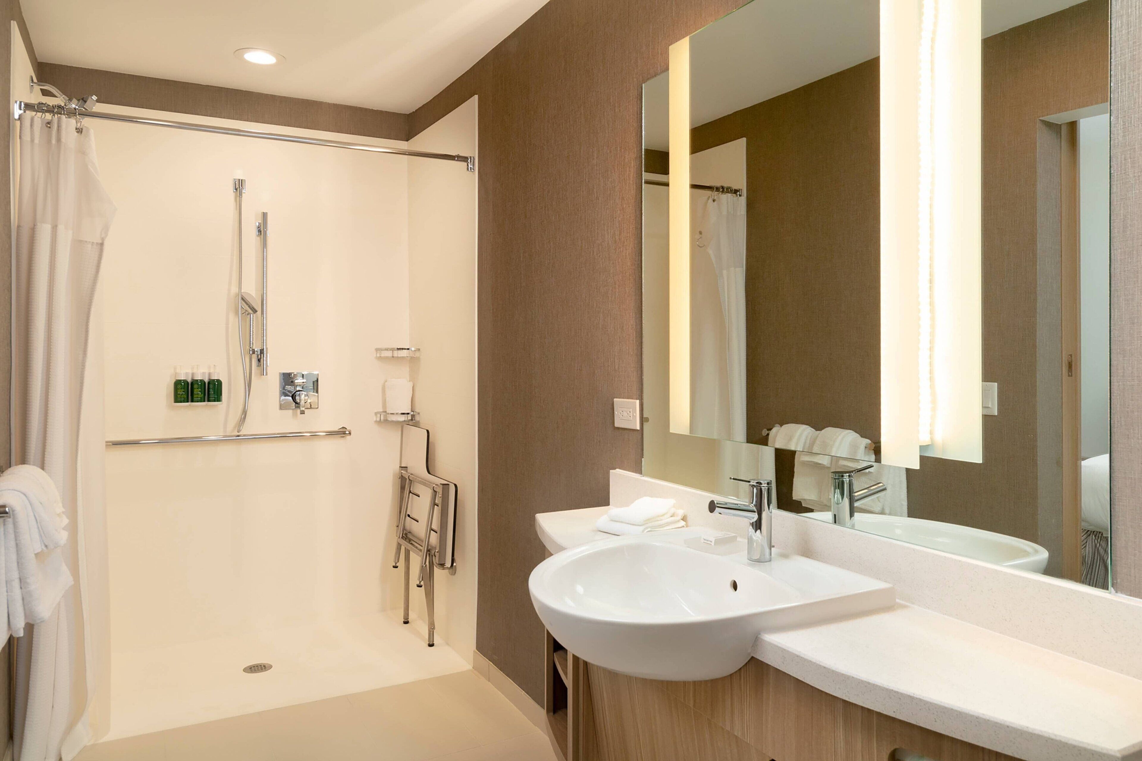 free toiletries, hair dryer, towels