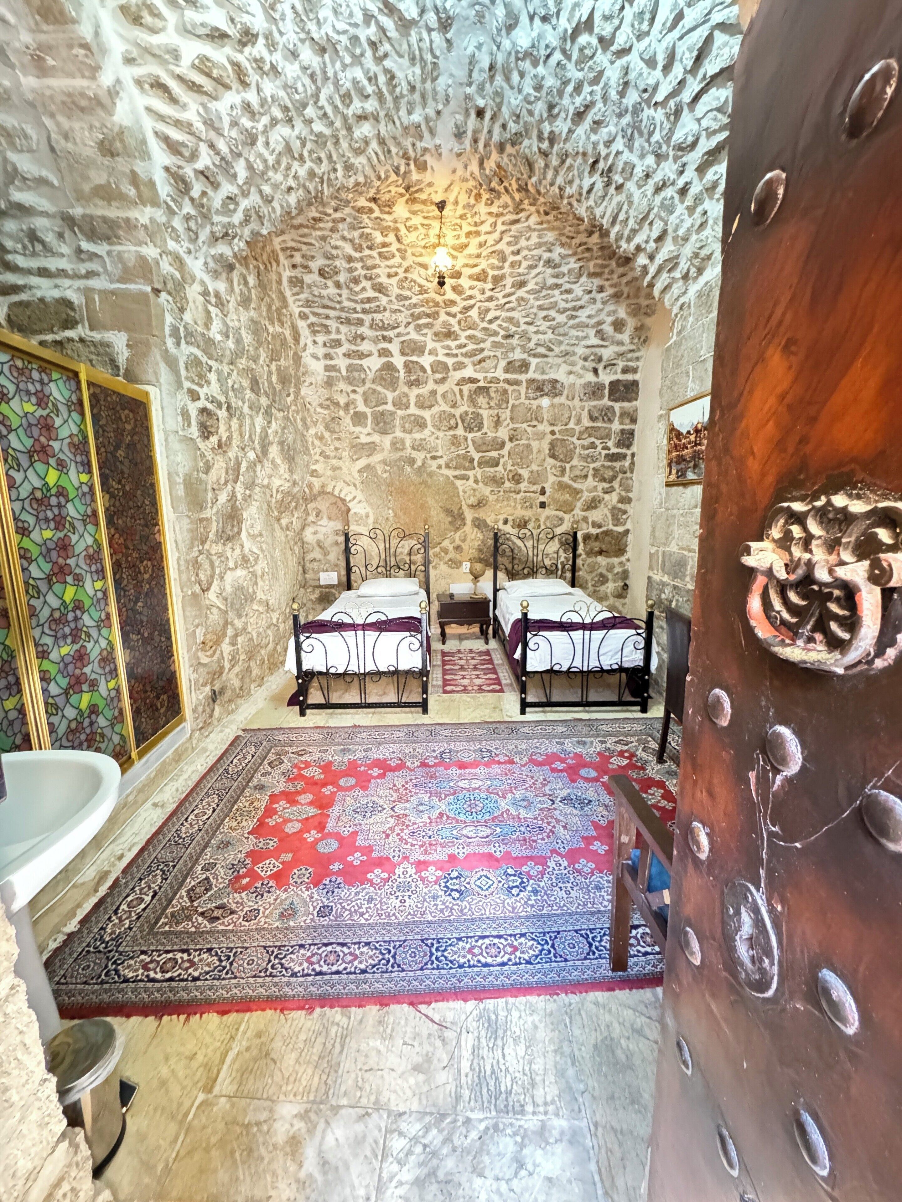 economy twin room | bathroom | shower, rainfall showerhead, hair dryer, bathrobes