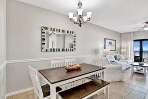 Dining - The Palms 203 | Beach Front OBA Condo! Clean, Comfy! Large Deck! (Orange Beach)