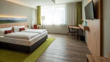 Deluxe Double Room | In-room safe, blackout drapes, iron/ironing board, free WiFi