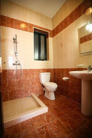 Towels, soap, toilet paper