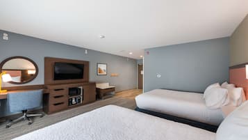 Room, 2 Queen Beds, Accessible, Bathtub | In-room safe, desk, soundproofing, free WiFi