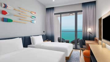 Room, 2 Double Beds | Minibar, in-room safe, laptop workspace, blackout curtains