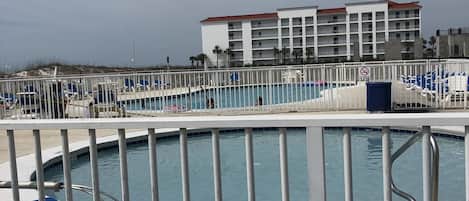 Outdoor pool, a heated pool