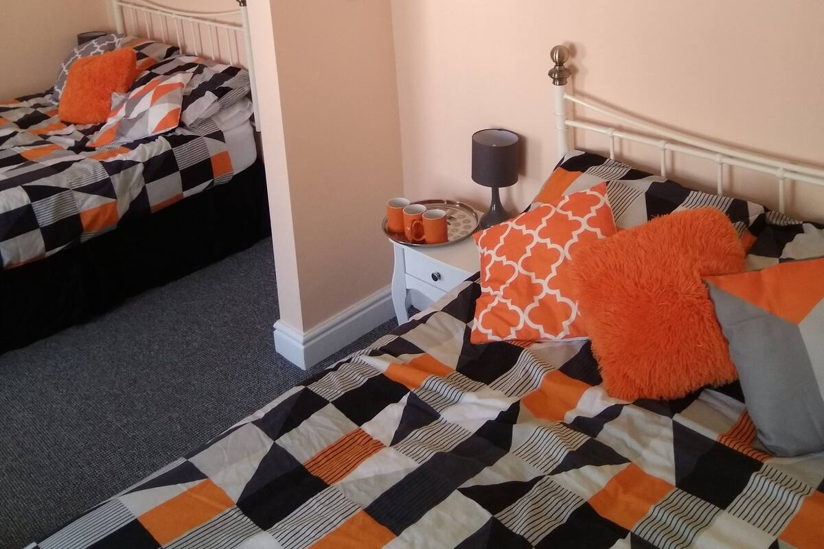Family Room, 2 Double Beds (2 Adults and 2 Children) | Desk, blackout drapes, WiFi (free), individually decorated