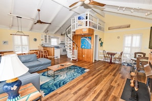 TV, fireplace, DVD player, stereo