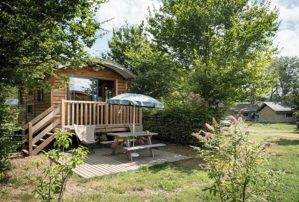 Basic Chalet | Terrace/patio - Huttopia Etang de Fouché (Arnay-le-Duc)